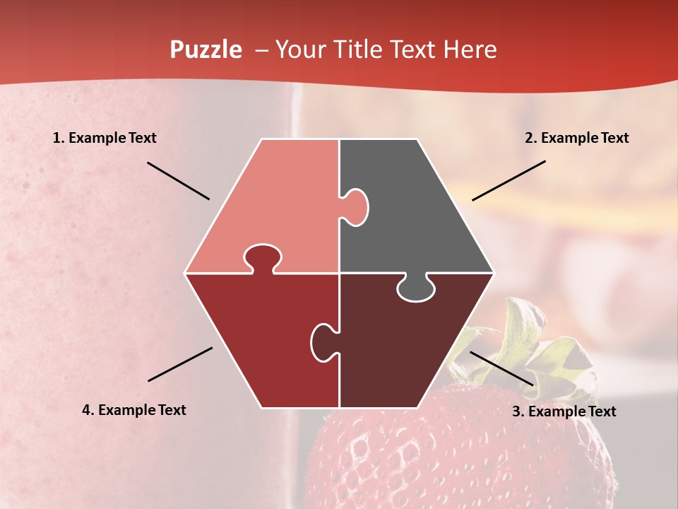 Continental Breakfast With Croissant And Strawberry Smoothie PowerPoint Template