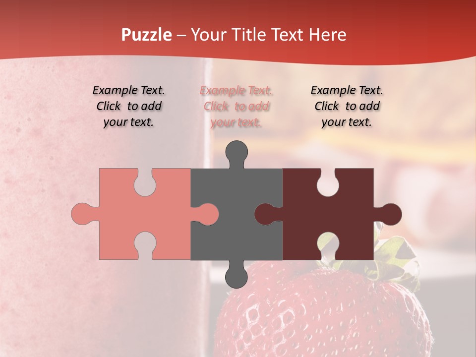 Continental Breakfast With Croissant And Strawberry Smoothie PowerPoint Template