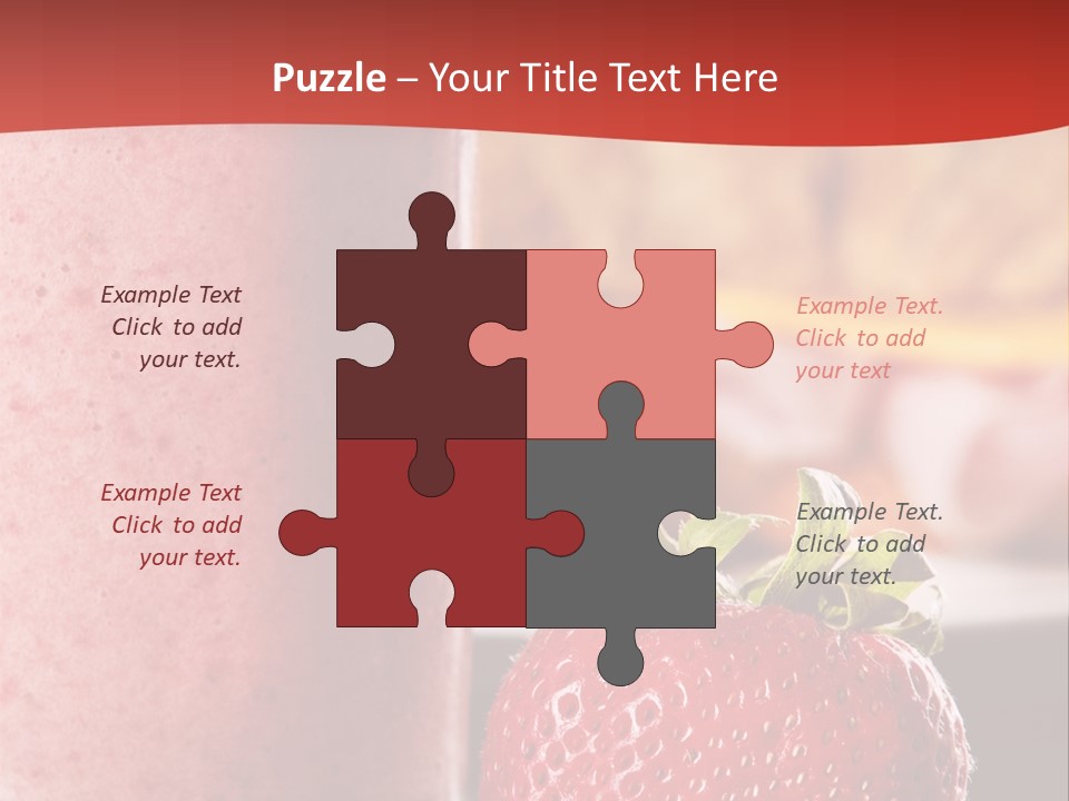 Continental Breakfast With Croissant And Strawberry Smoothie PowerPoint Template