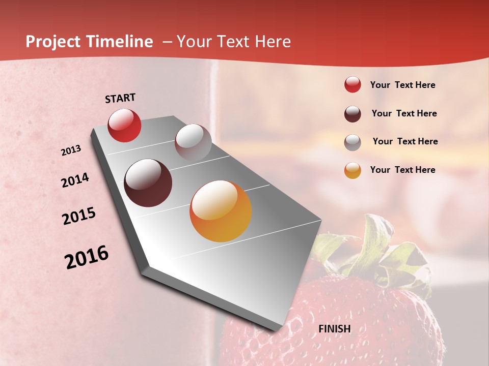 Continental Breakfast With Croissant And Strawberry Smoothie PowerPoint Template