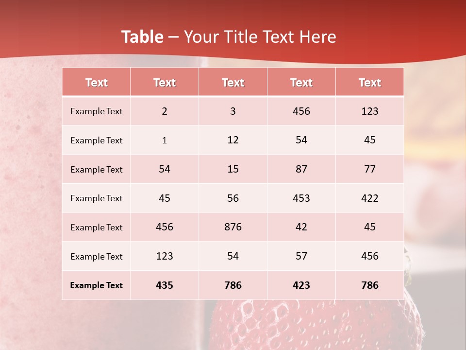 Continental Breakfast With Croissant And Strawberry Smoothie PowerPoint Template