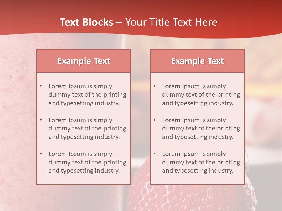 Continental Breakfast With Croissant And Strawberry Smoothie PowerPoint Template