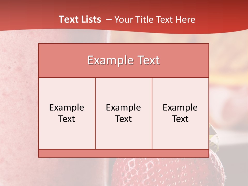 Continental Breakfast With Croissant And Strawberry Smoothie PowerPoint Template