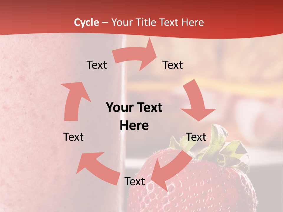 Continental Breakfast With Croissant And Strawberry Smoothie PowerPoint Template