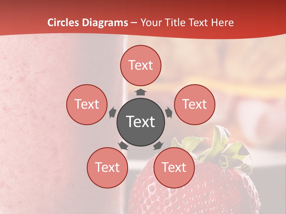 Continental Breakfast With Croissant And Strawberry Smoothie PowerPoint Template