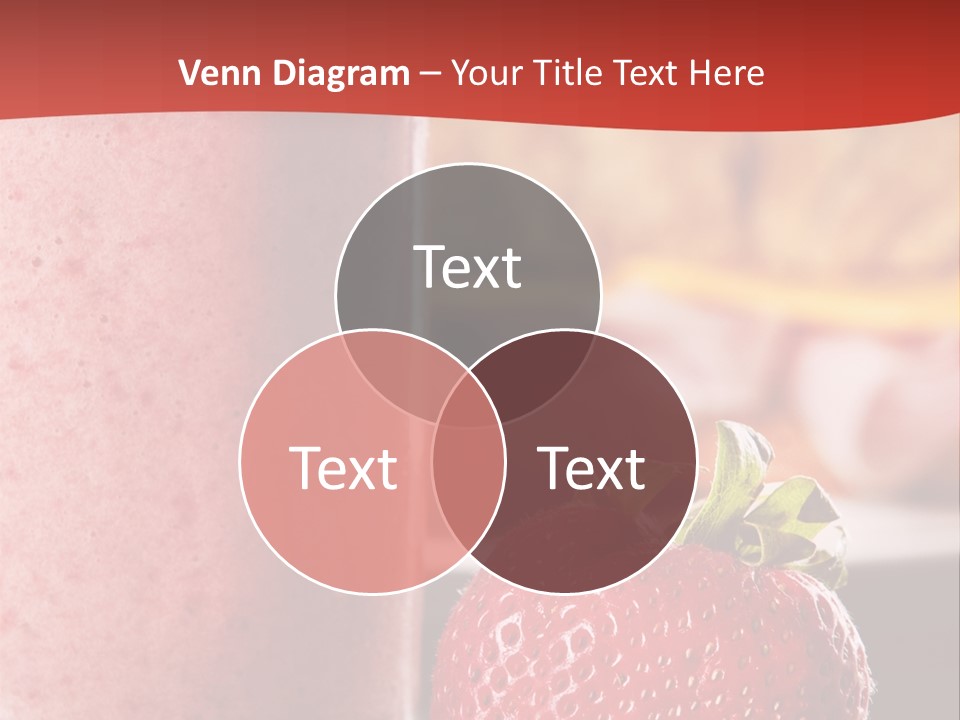 Continental Breakfast With Croissant And Strawberry Smoothie PowerPoint Template