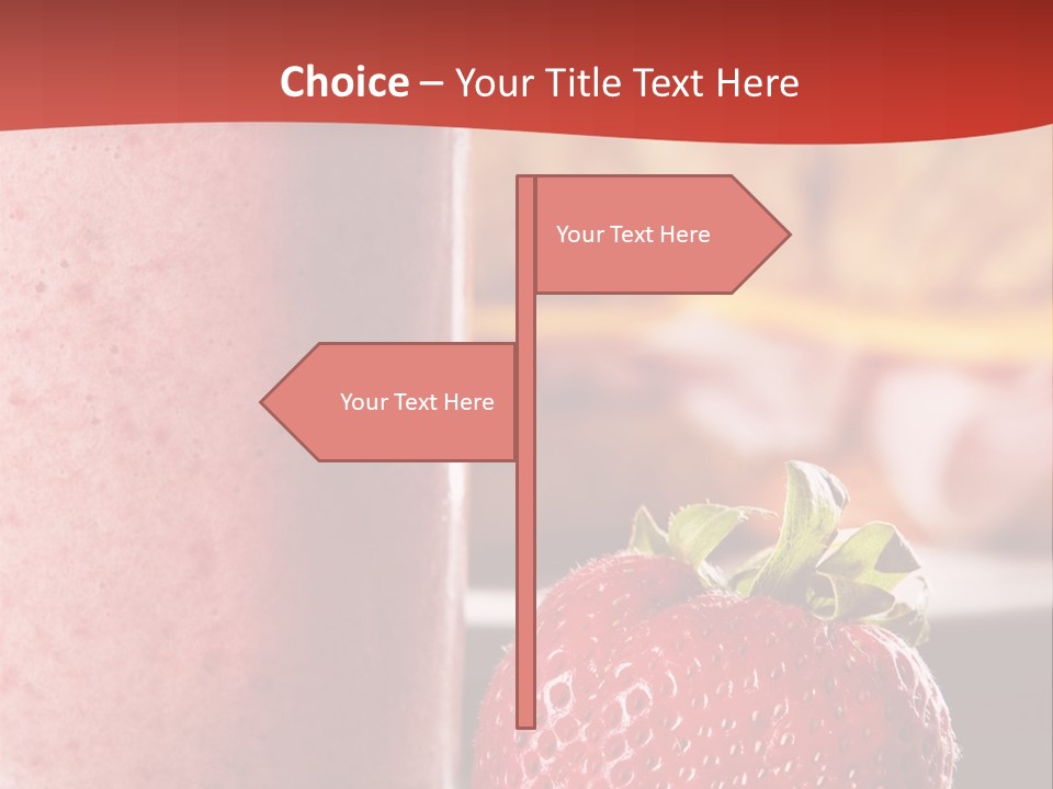 Continental Breakfast With Croissant And Strawberry Smoothie PowerPoint Template
