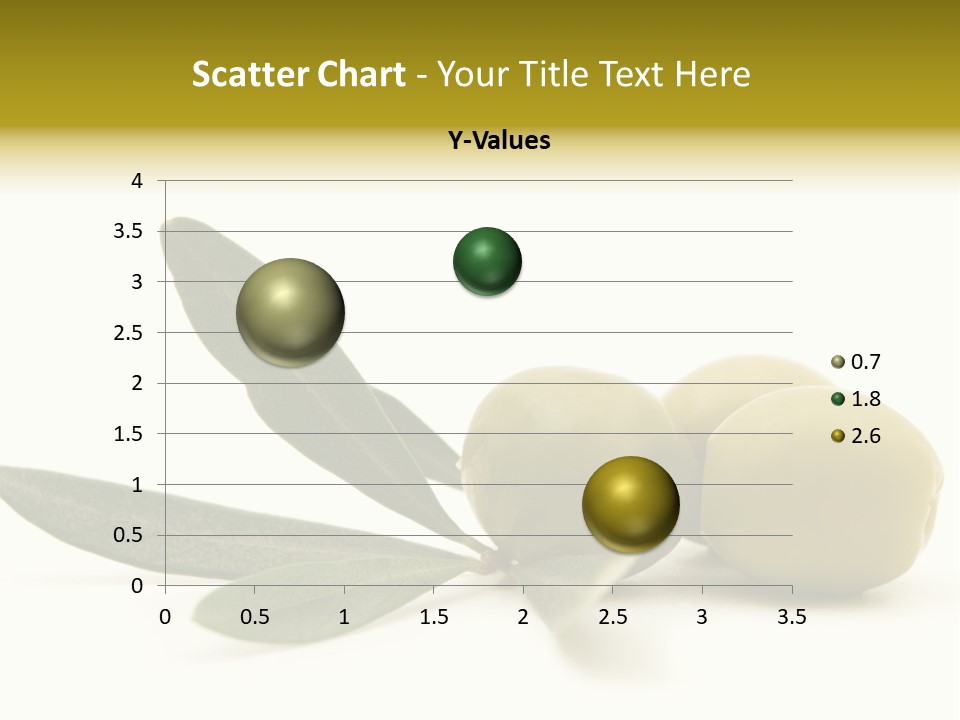 Green Olives On White Background PowerPoint Template