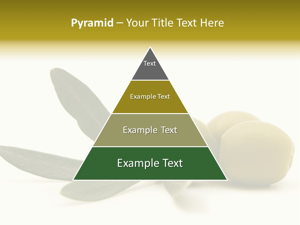 Green Olives On White Background PowerPoint Template