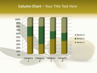 Green Olives On White Background PowerPoint Template