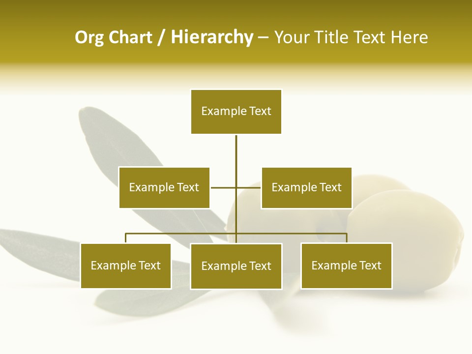 Green Olives On White Background PowerPoint Template