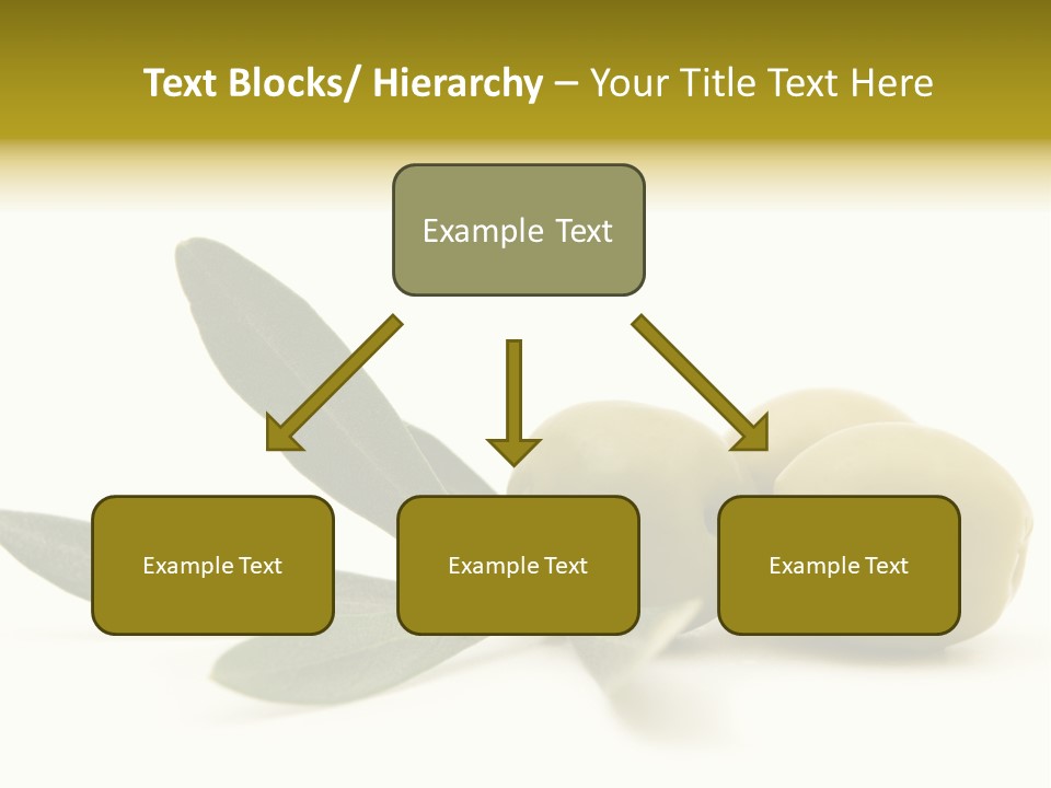 Green Olives On White Background PowerPoint Template