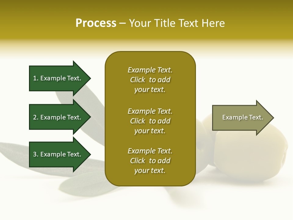 Green Olives On White Background PowerPoint Template