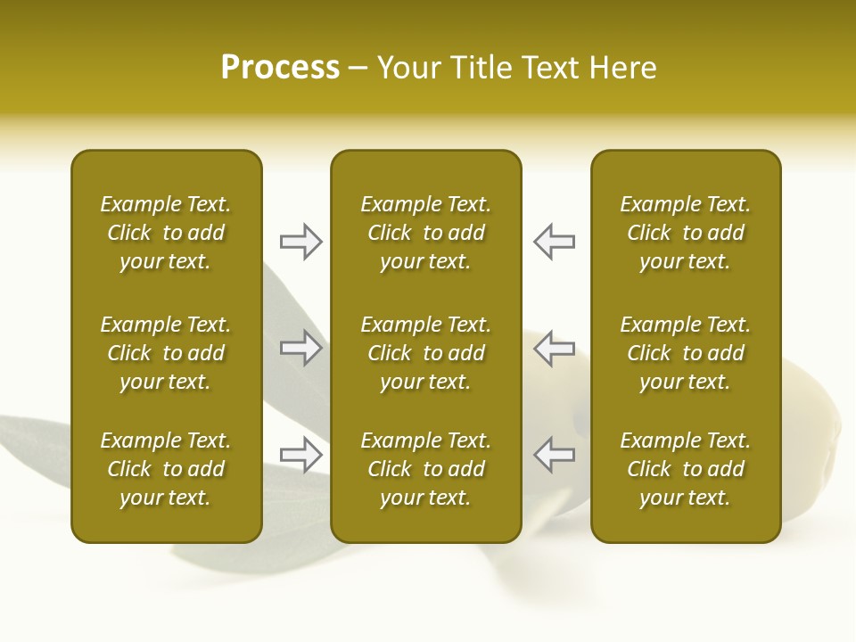 Green Olives On White Background PowerPoint Template