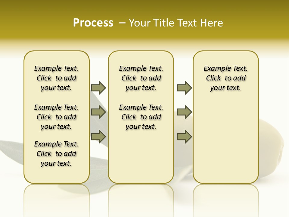 Green Olives On White Background PowerPoint Template
