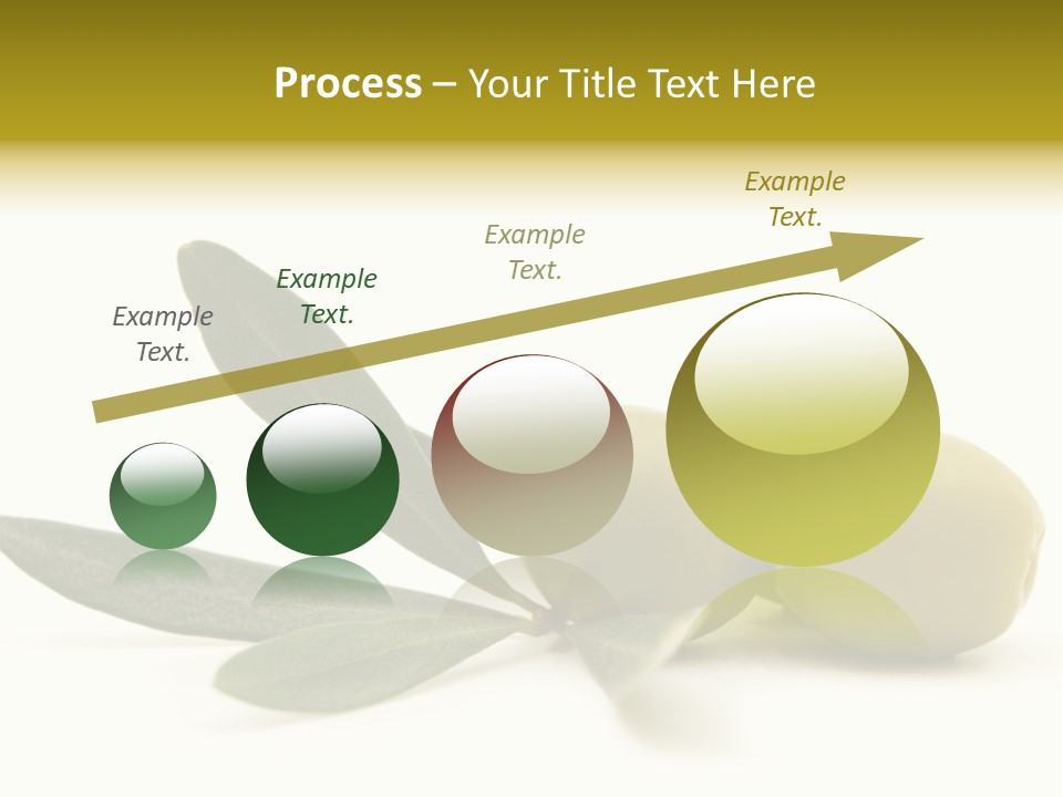 Green Olives On White Background PowerPoint Template