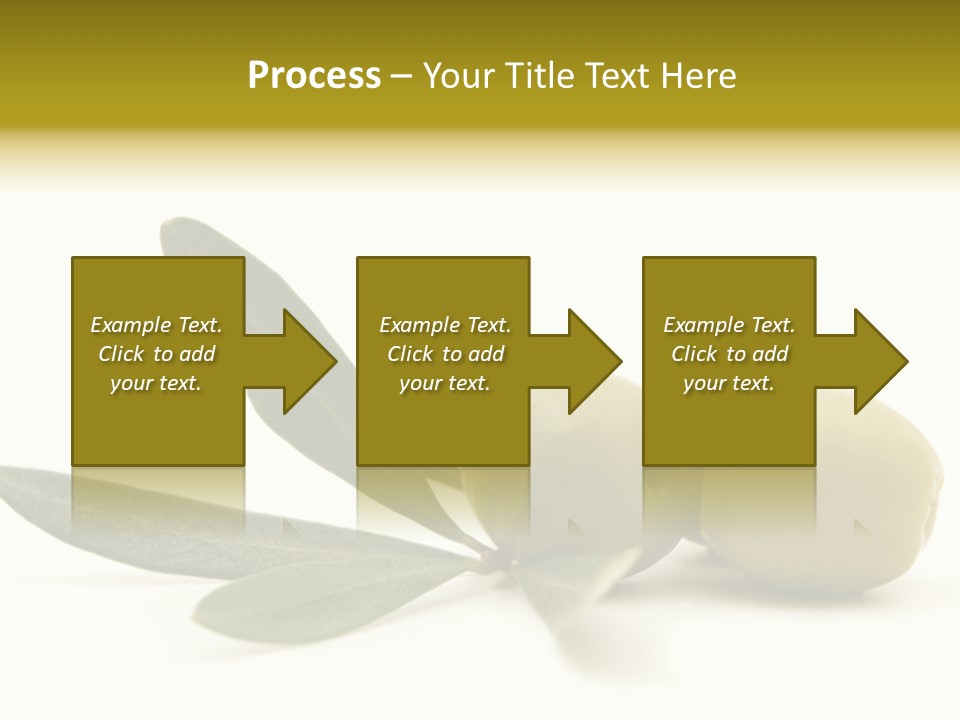 Green Olives On White Background PowerPoint Template