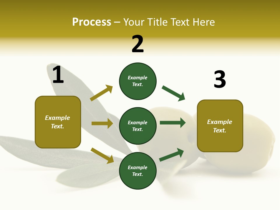 Green Olives On White Background PowerPoint Template