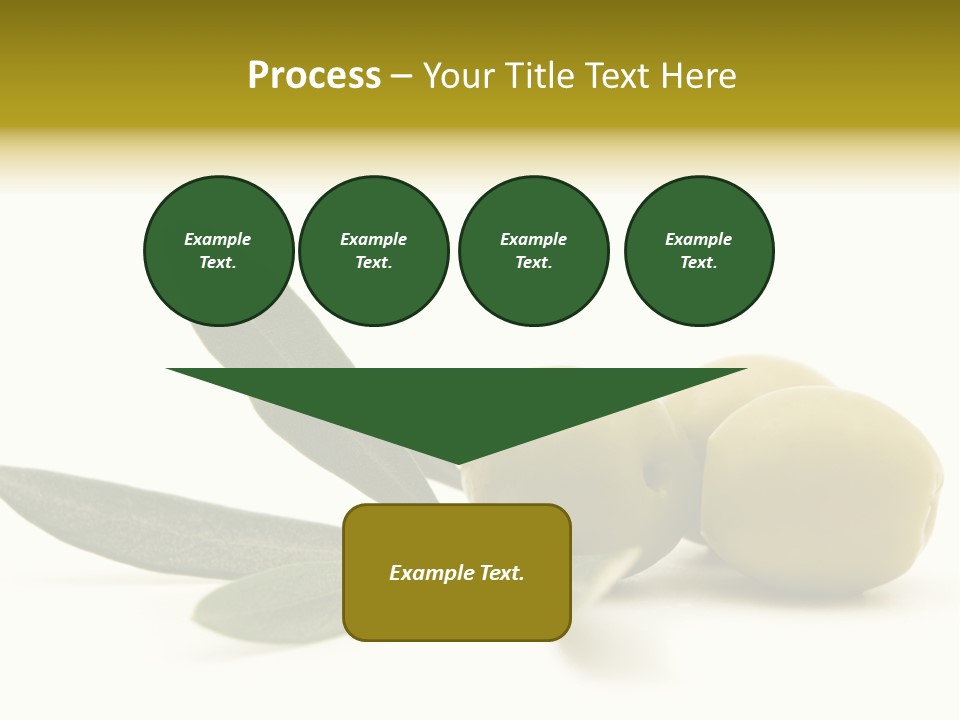 Green Olives On White Background PowerPoint Template