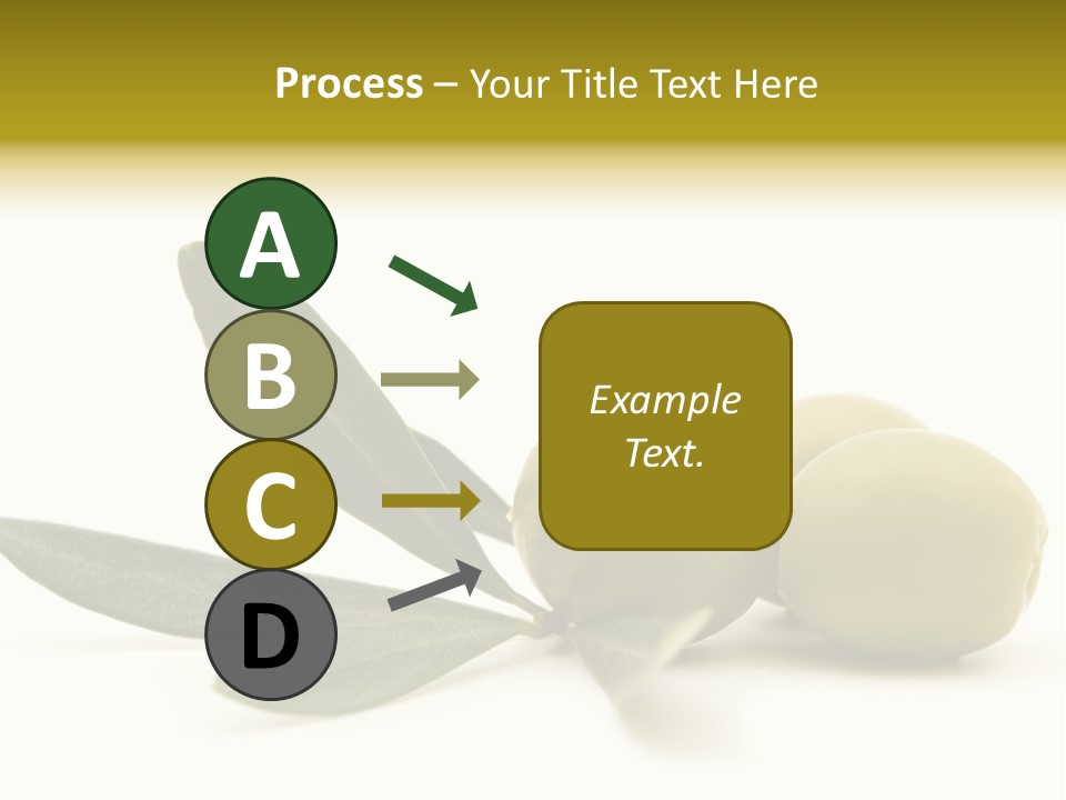 Green Olives On White Background PowerPoint Template