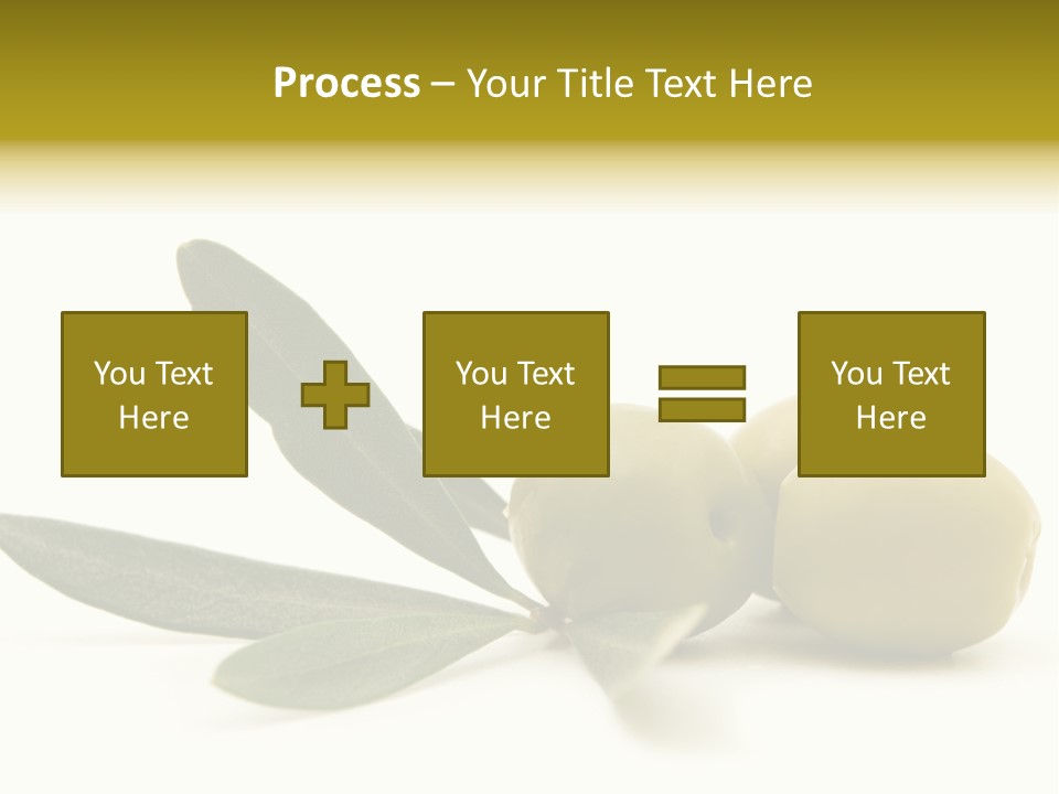 Green Olives On White Background PowerPoint Template