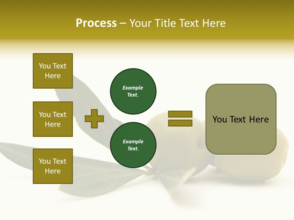 Green Olives On White Background PowerPoint Template