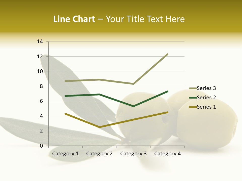 Green Olives On White Background PowerPoint Template