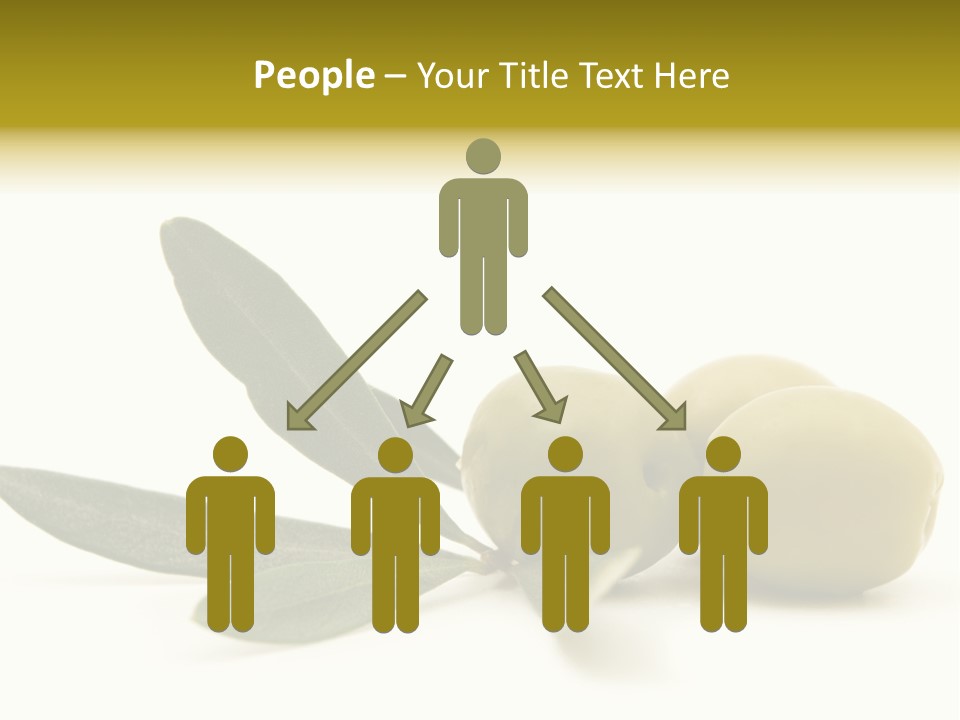 Green Olives On White Background PowerPoint Template