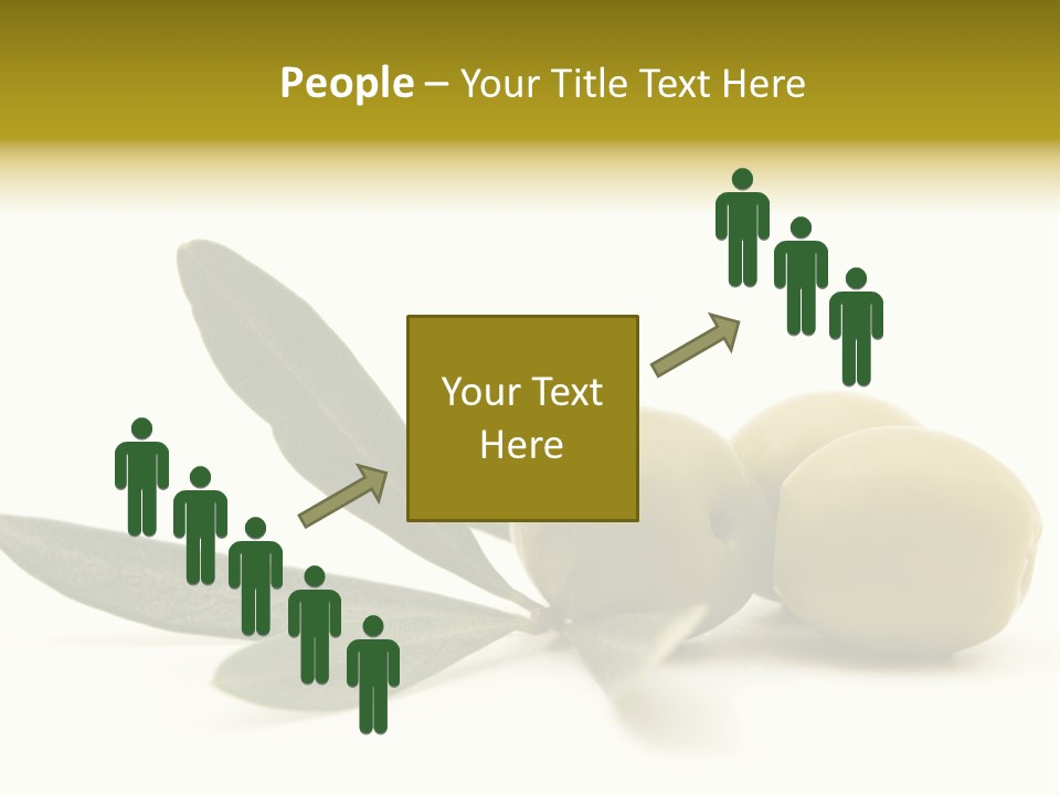 Green Olives On White Background PowerPoint Template