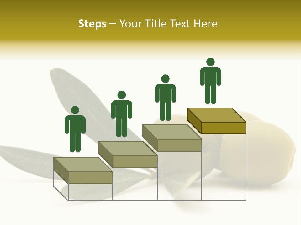 Green Olives On White Background PowerPoint Template