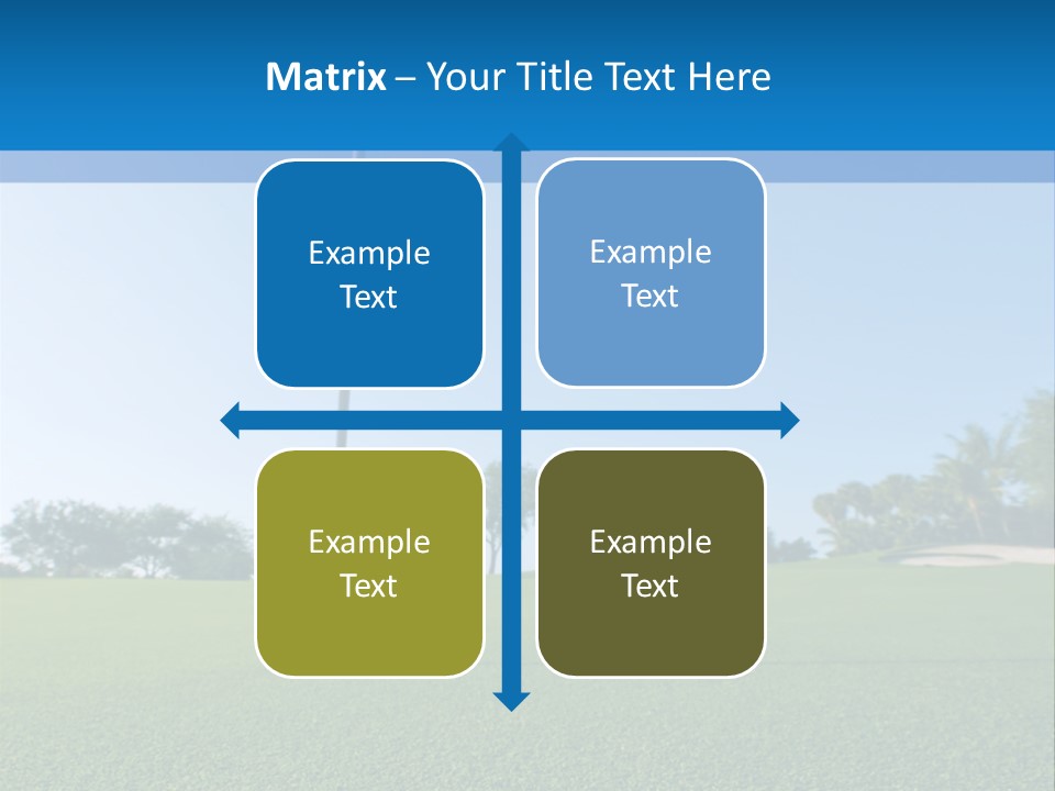 Golf Ball On Green At Ground Level Extreme Wide Angle (Focus On Ball) PowerPoint Template
