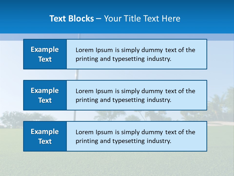Golf Ball On Green At Ground Level Extreme Wide Angle (Focus On Ball) PowerPoint Template