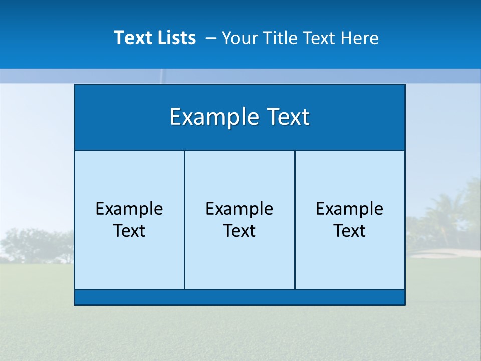 Golf Ball On Green At Ground Level Extreme Wide Angle (Focus On Ball) PowerPoint Template