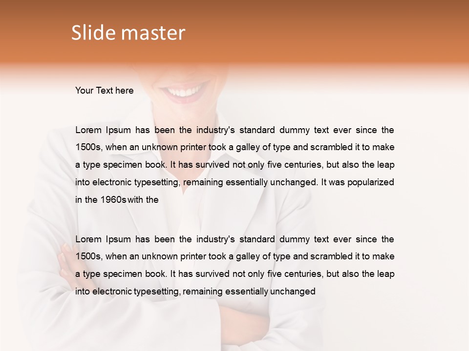 A Robotic Arm, Over White, Isolated PowerPoint Template