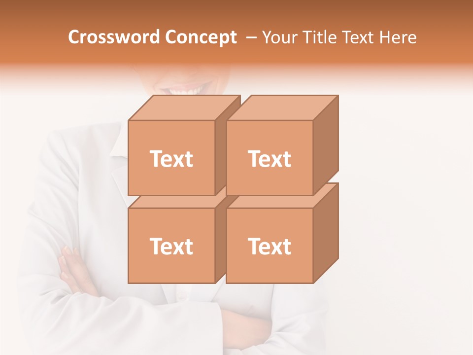 A Robotic Arm, Over White, Isolated PowerPoint Template