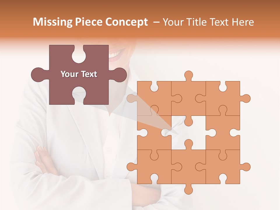 A Robotic Arm, Over White, Isolated PowerPoint Template