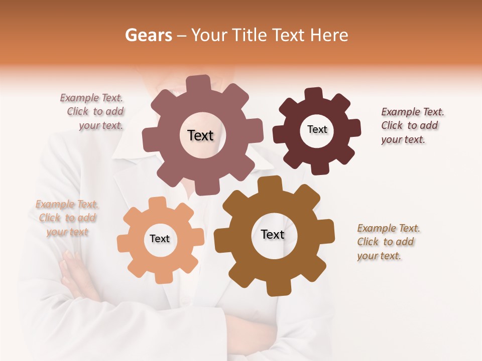 A Robotic Arm, Over White, Isolated PowerPoint Template