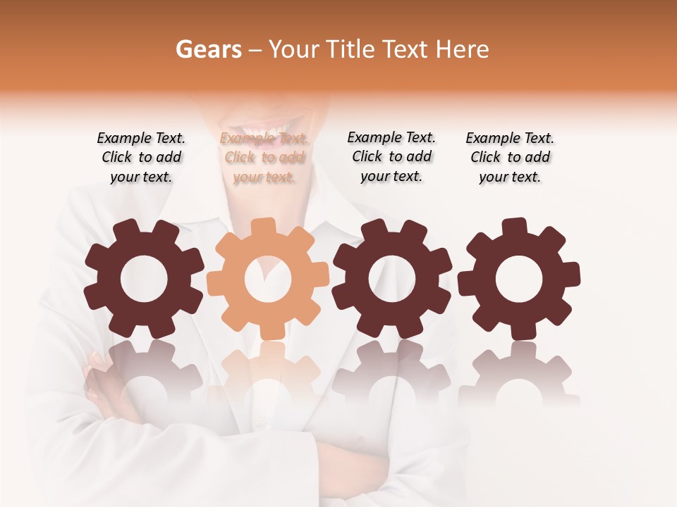 A Robotic Arm, Over White, Isolated PowerPoint Template