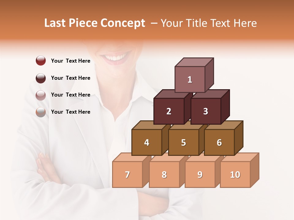 A Robotic Arm, Over White, Isolated PowerPoint Template