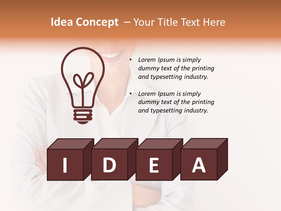 A Robotic Arm, Over White, Isolated PowerPoint Template