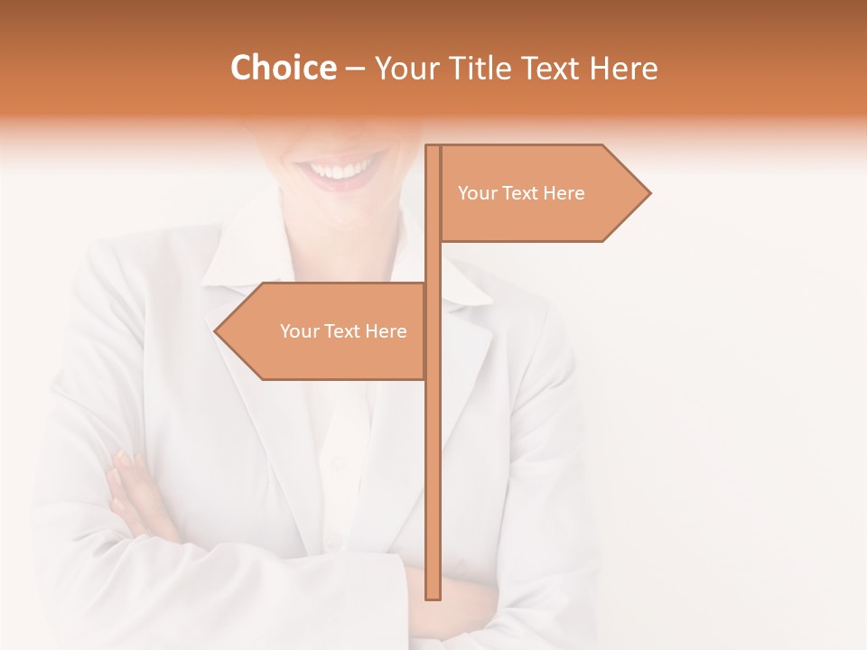 A Robotic Arm, Over White, Isolated PowerPoint Template