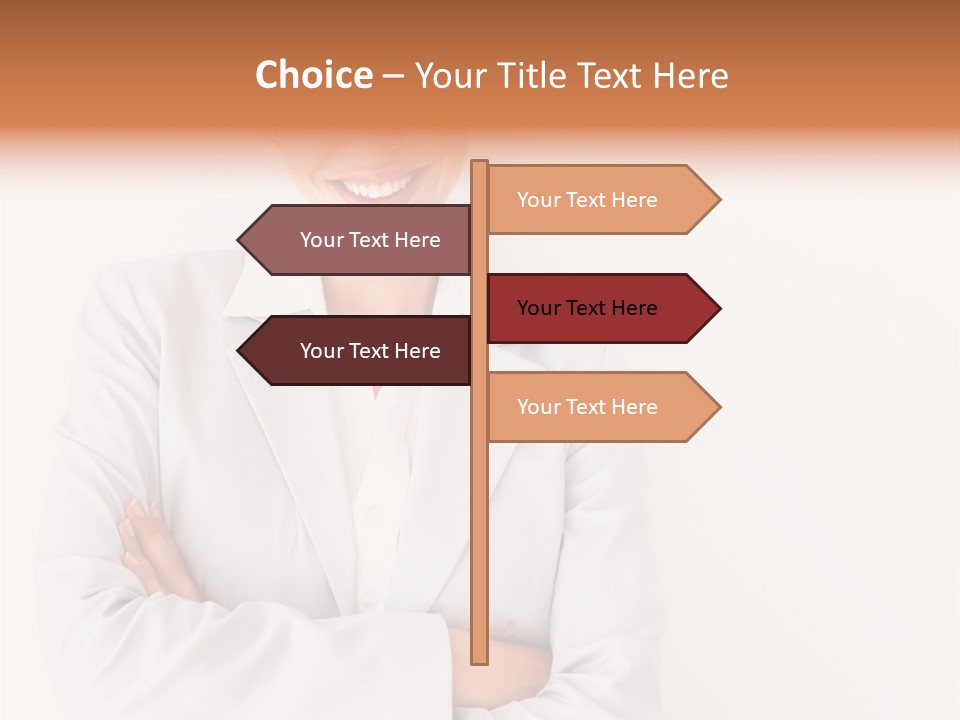 A Robotic Arm, Over White, Isolated PowerPoint Template