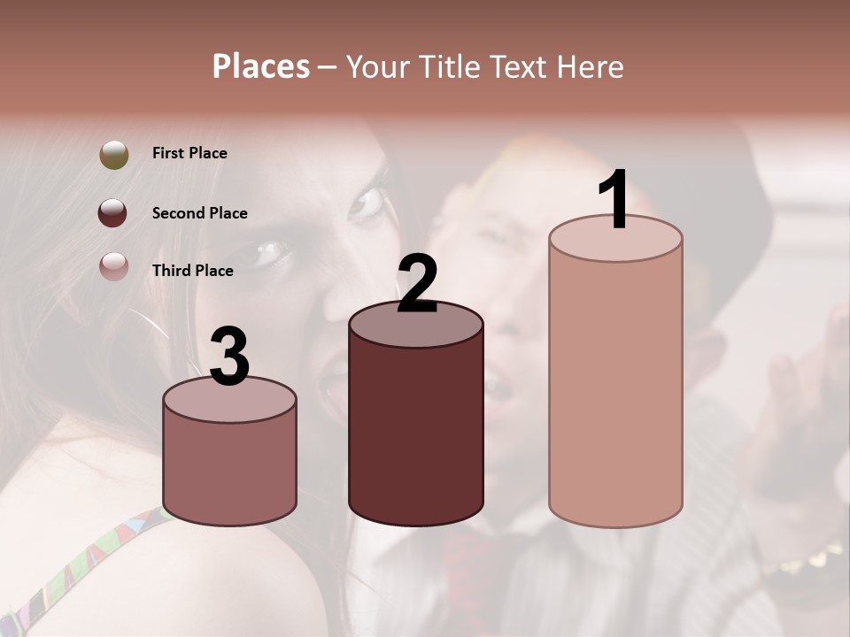 Young Woman Making Rude Gesture On A Bad Date PowerPoint Template