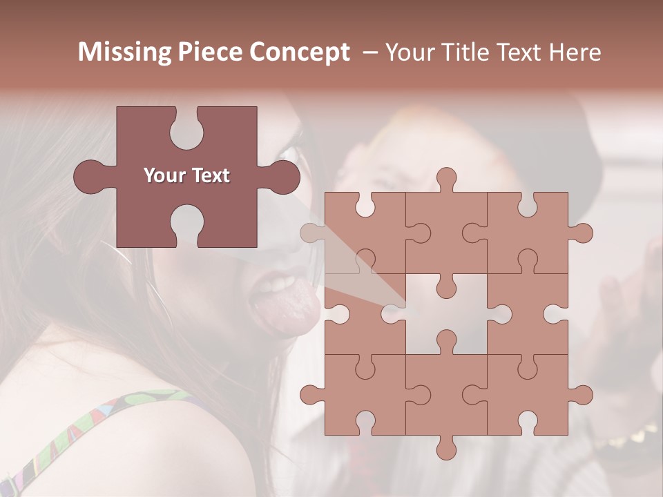 Young Woman Making Rude Gesture On A Bad Date PowerPoint Template