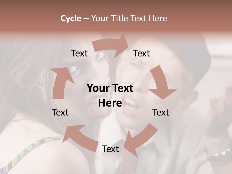 Young Woman Making Rude Gesture On A Bad Date PowerPoint Template