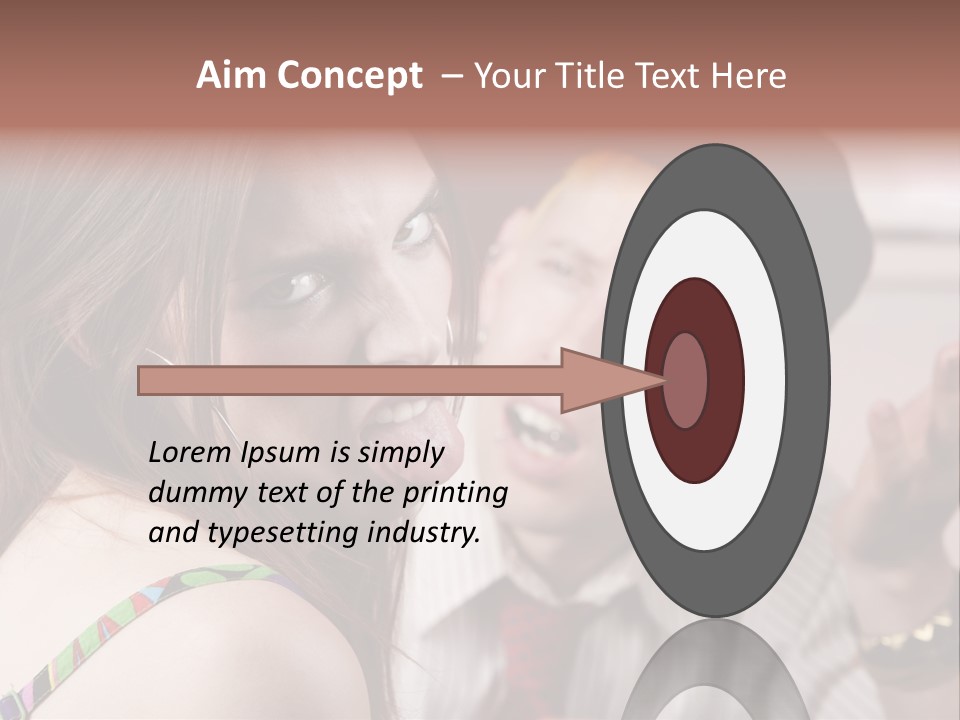 Young Woman Making Rude Gesture On A Bad Date PowerPoint Template