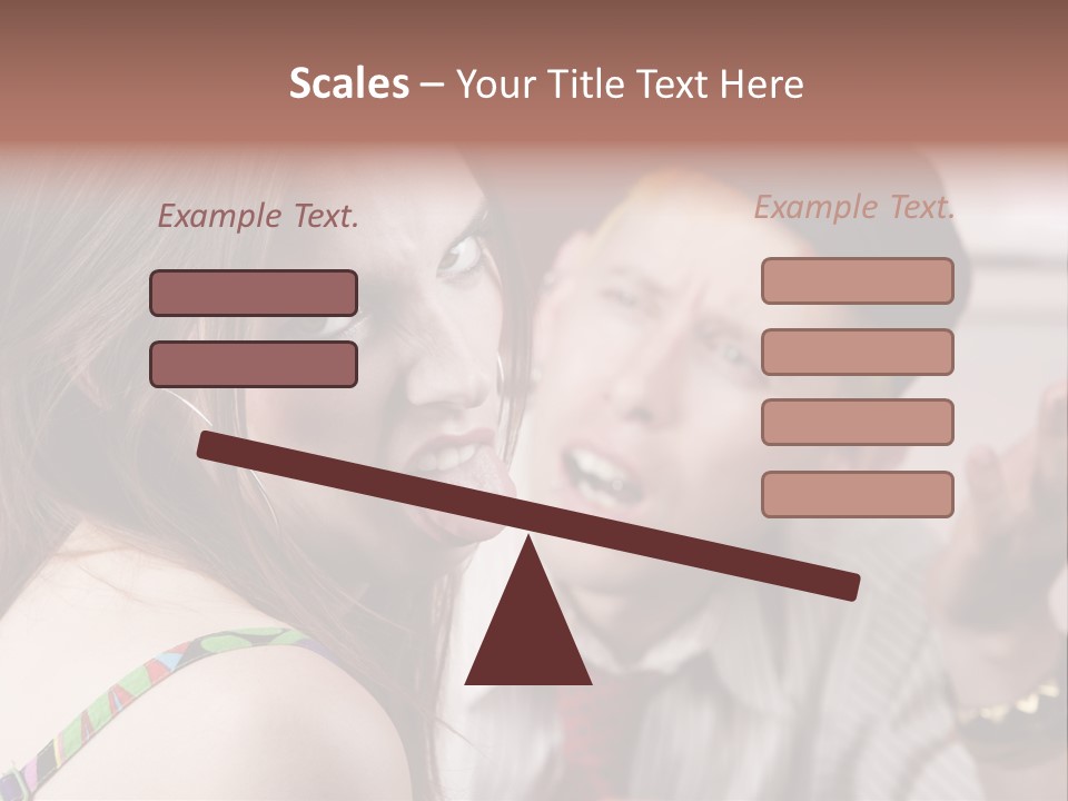 Young Woman Making Rude Gesture On A Bad Date PowerPoint Template