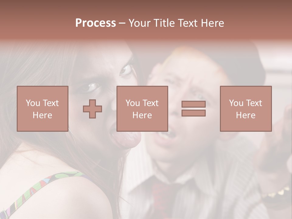 Young Woman Making Rude Gesture On A Bad Date PowerPoint Template