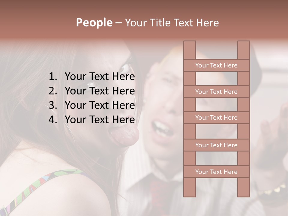 Young Woman Making Rude Gesture On A Bad Date PowerPoint Template