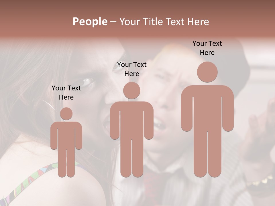 Young Woman Making Rude Gesture On A Bad Date PowerPoint Template